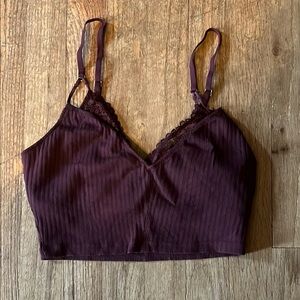 NWOT Aerie Purple Crop Top